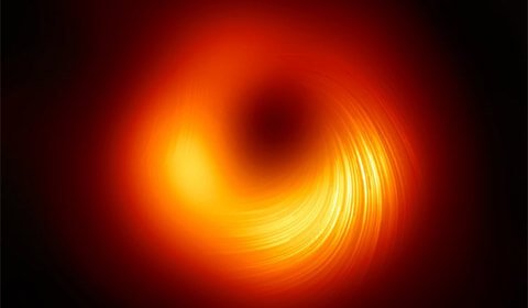 Buraco negro de M87 em luz polarizada