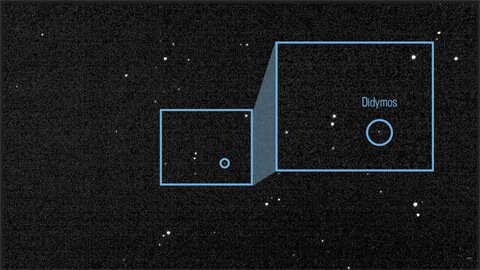 Asteroide Didymos e sua lua Dimorphos