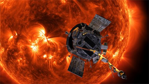 Concepção artística da Sonda Parker próxima ao Sol