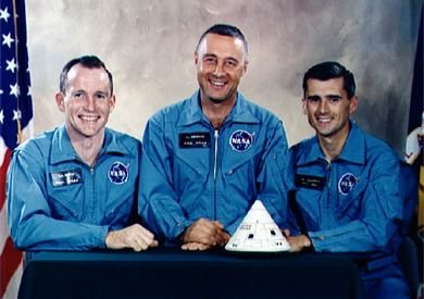 Tripulação da Apollo 1. Foto: NASA Tripulação da Apollo 1