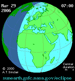 Máximo do eclipse de 29/mar/2006 Máximo do eclipse