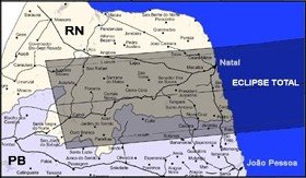 Mapa do eclipse de 29/Mar/2006 no Brasil