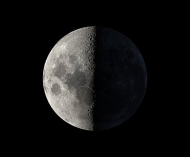 A Lua, hoje Aspecto da Lua