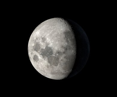 A Lua, hoje Aspecto da Lua