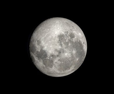 A Lua, hoje Aspecto da Lua